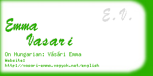 emma vasari business card