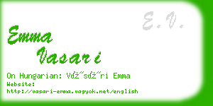 emma vasari business card